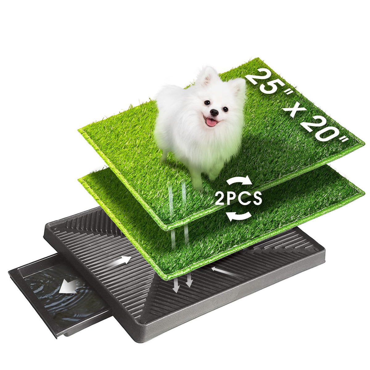 Dog Toilet Indoor Puppy Training Pad 25''x20'' R481269