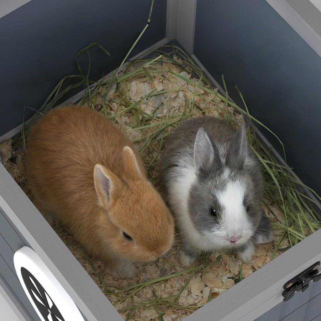 Gray Rabbit Hutch Small Animal Cage I936012