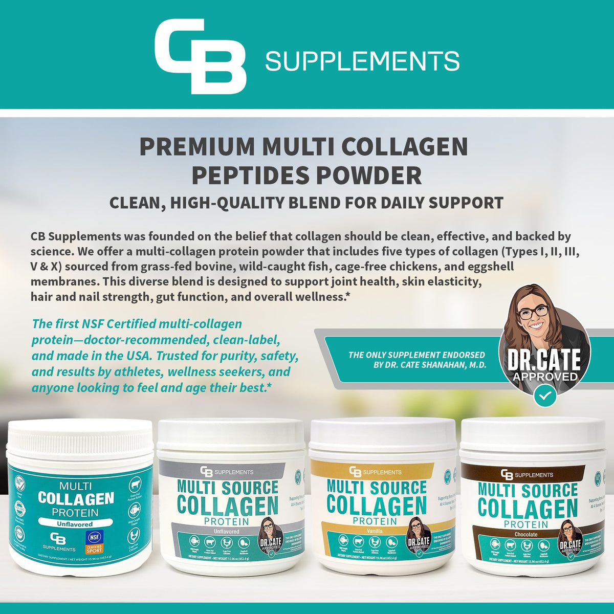 Multi Collagen Protein Powder Unflavored 58 Servings E823