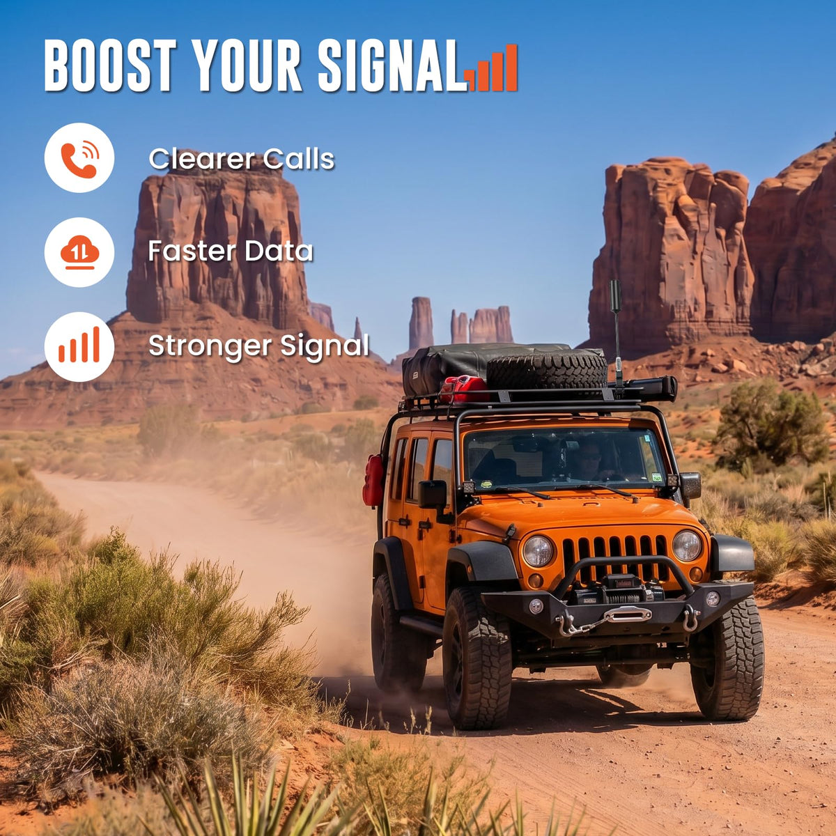Cell Phone Signal Booster for Off Road Vehicles X1044