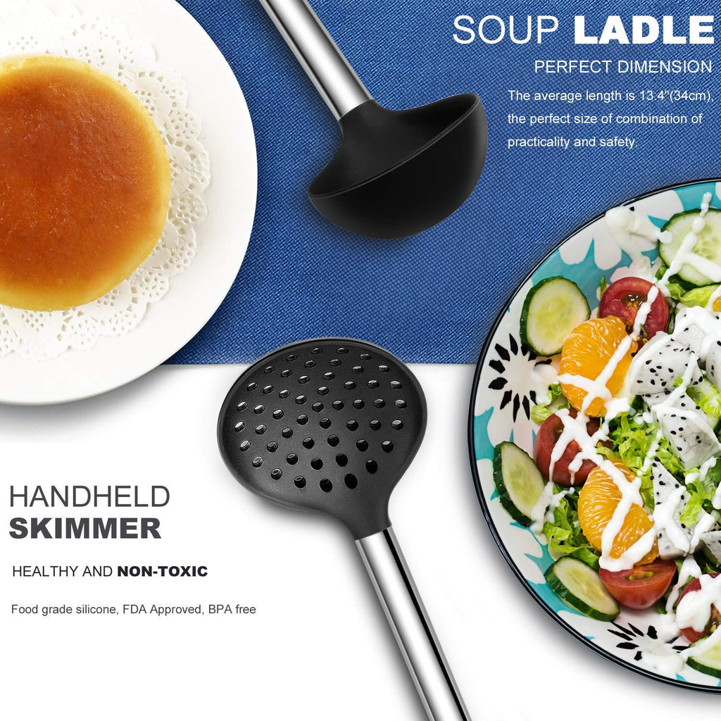 Silicone and Stainless Steel Kitchen Utensil Set F960063