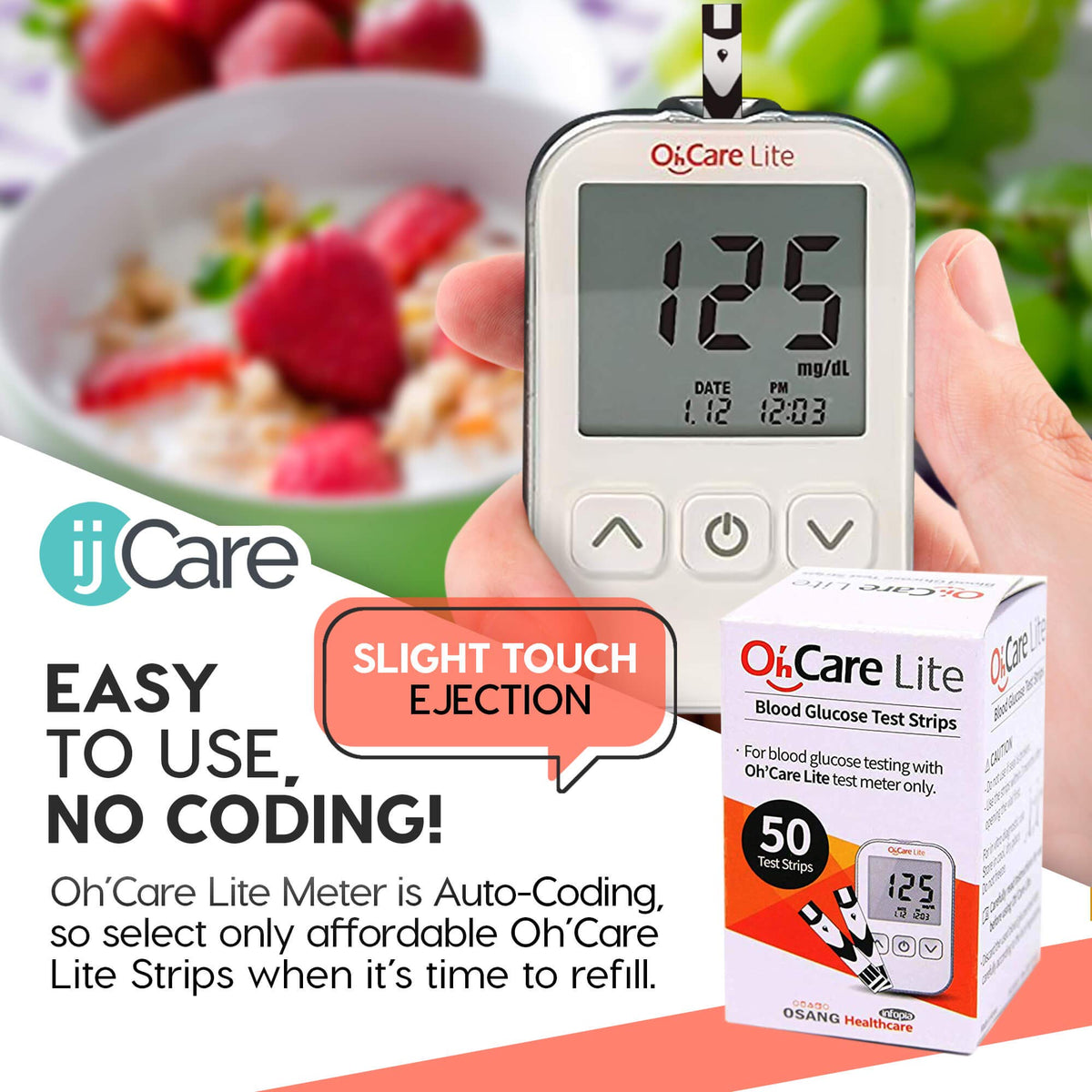Blood Sugar Testing Monitor with 150 Glucose Test Strips and 200 Lancets I68795