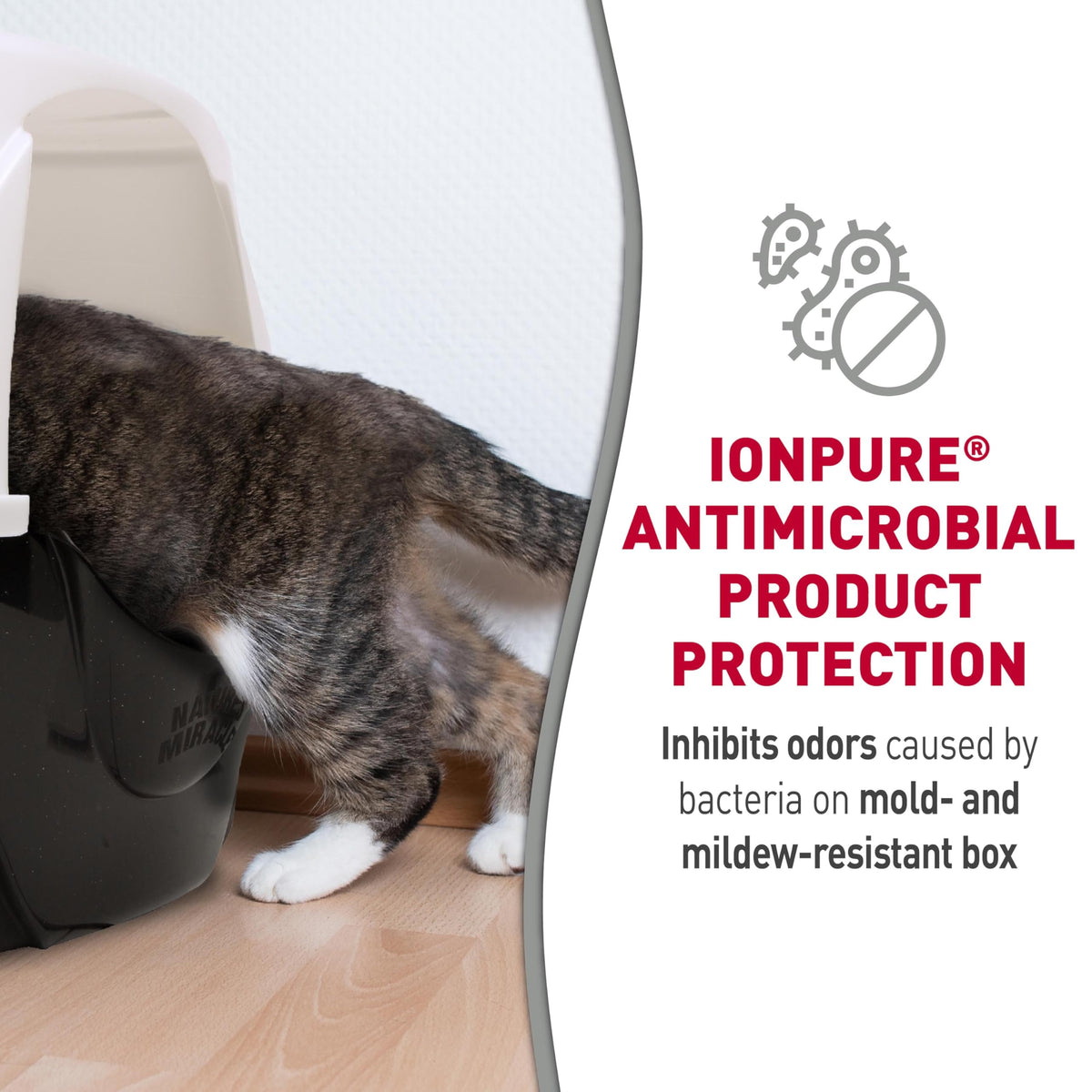 Hooded Corner Cat Litter Box with Charcoal Filter M535317