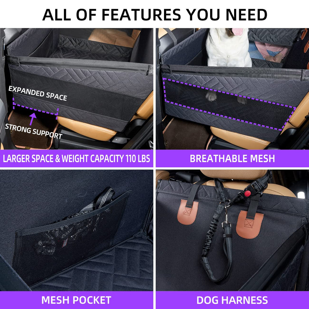 Large Dog Car Seat Back Seat Extender M7742