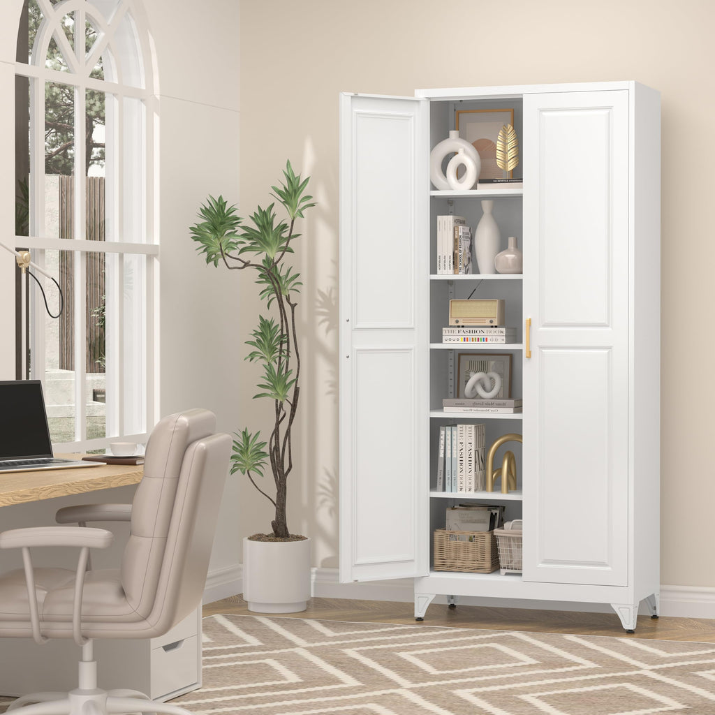 75" Metal Kitchen Pantry Cabinet with Doors K66451