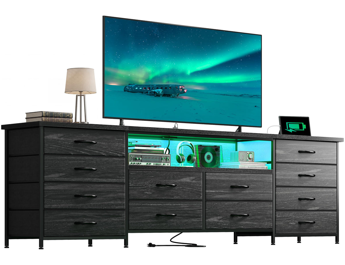 63" Dresser with 12 Fabric Drawers G18473