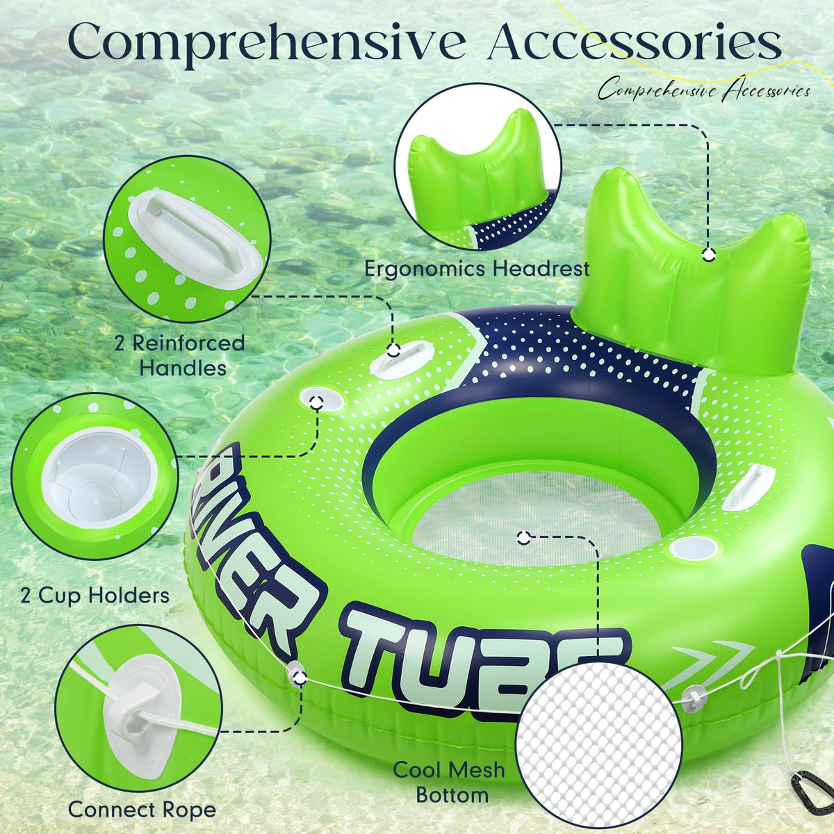 53" Heavy Duty River Tube Float 4 Pcs L6736