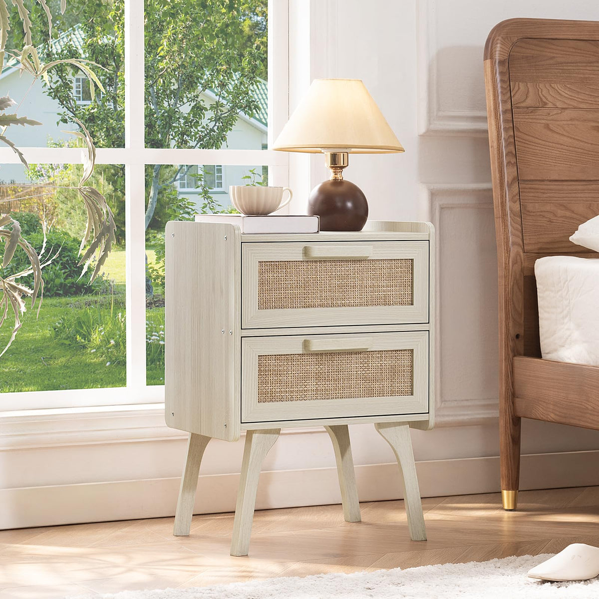 Rattan Night Stand with 2 Drawers X930999