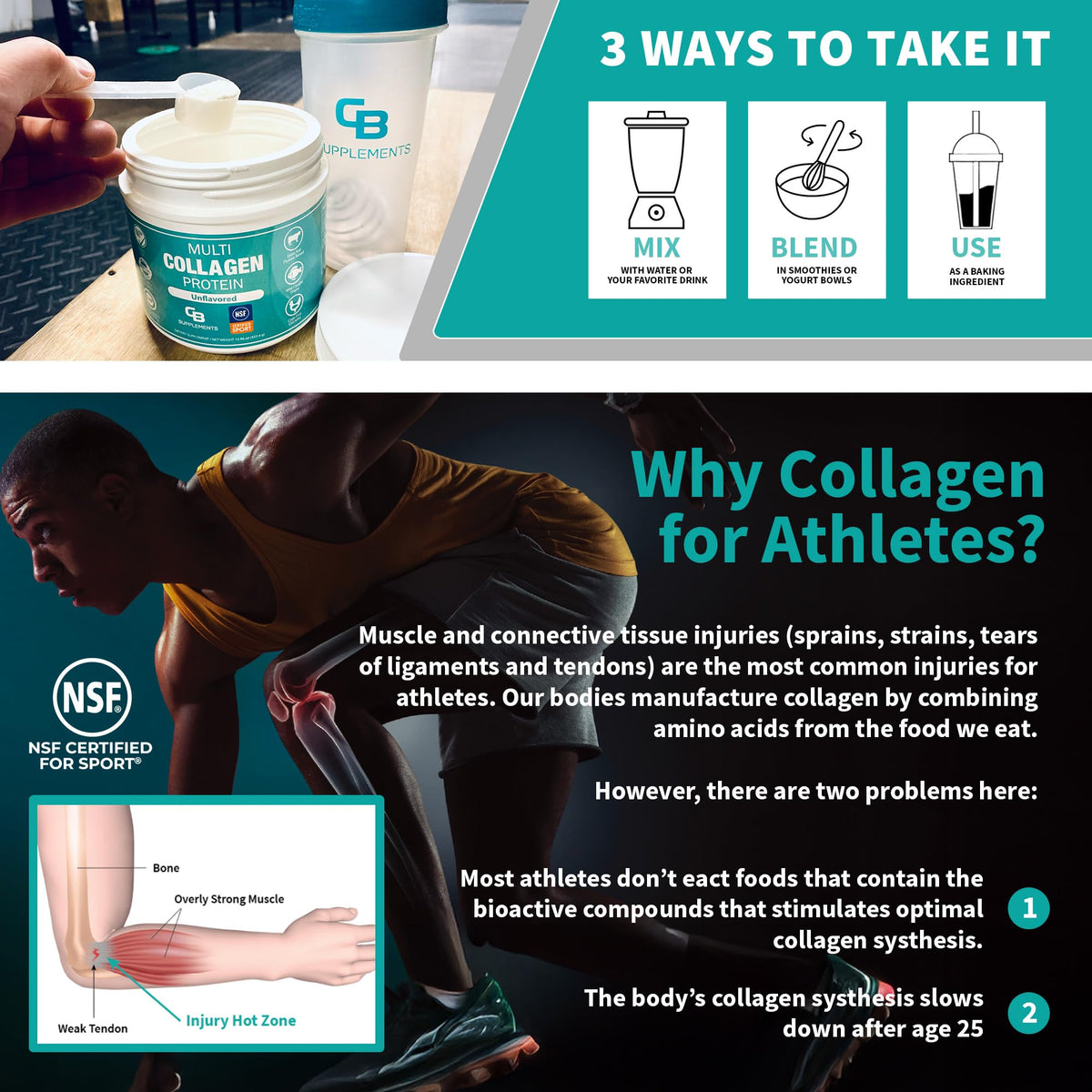 Multi Collagen Protein Powder Unflavored 58 Servings E823