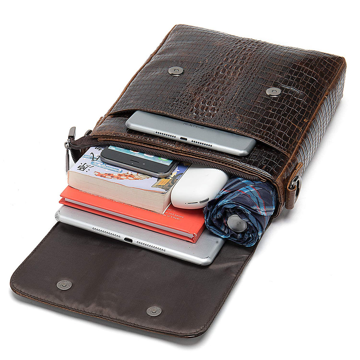 Leather Messenger Bag Shoulder Crossbody Bag R3654
