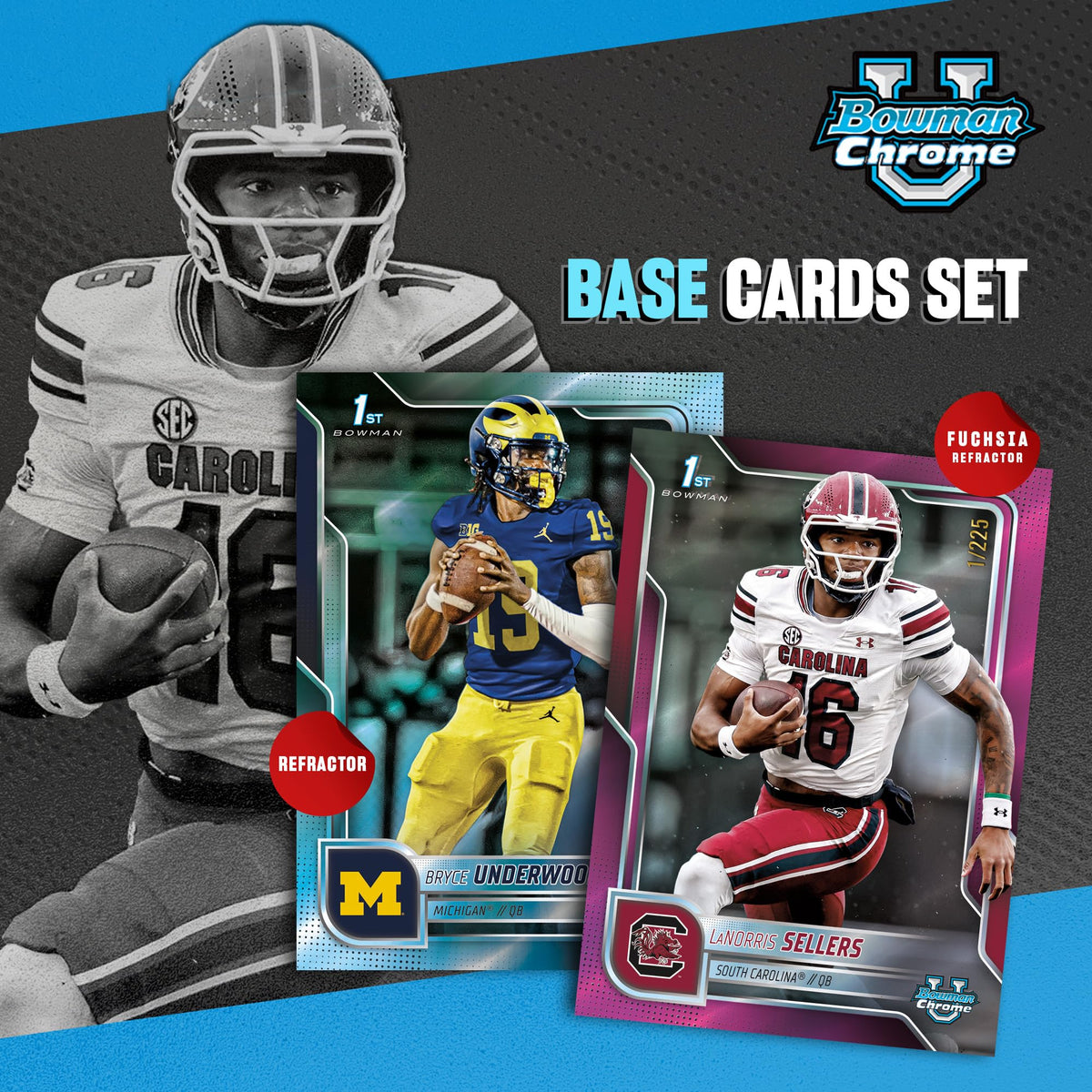 2025 Bowman University Chrome NCAA Football Value Box J807