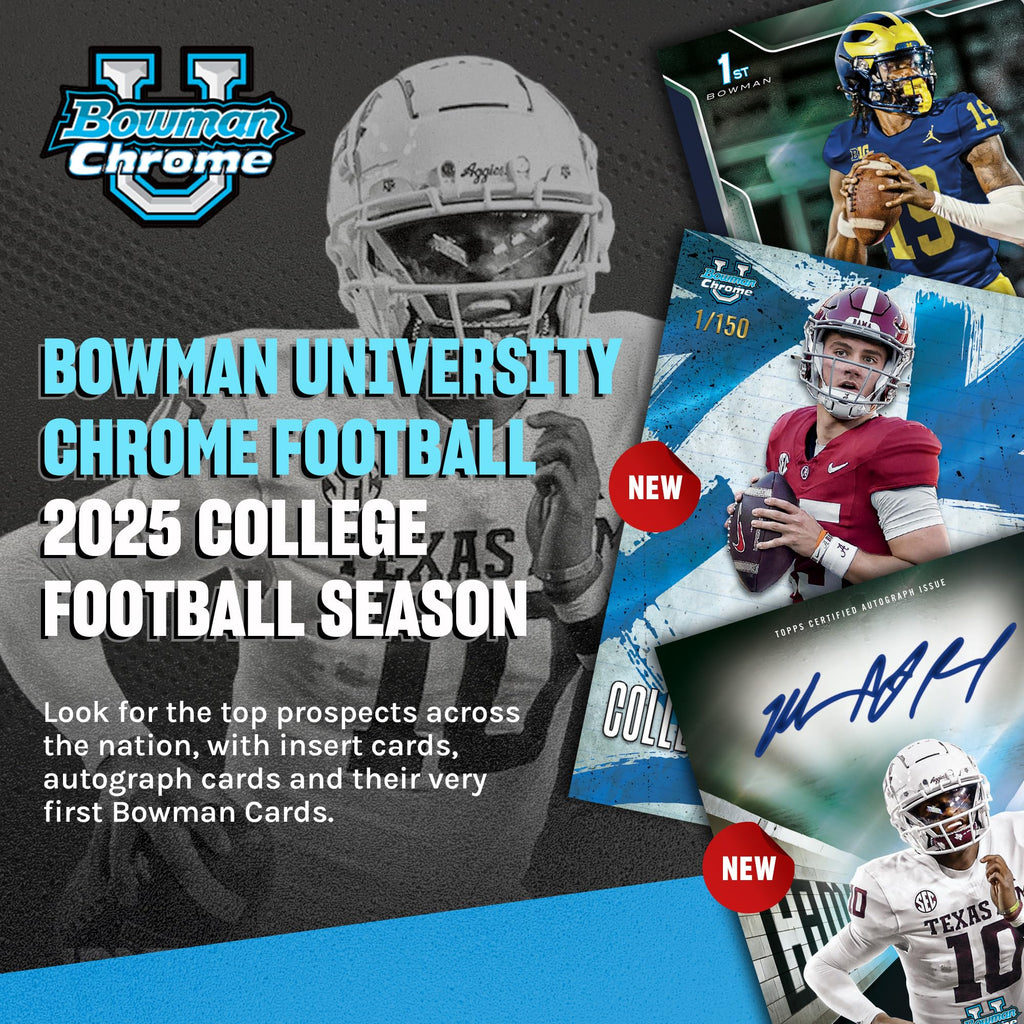 2025 Bowman University Chrome NCAA Football Value Box J807