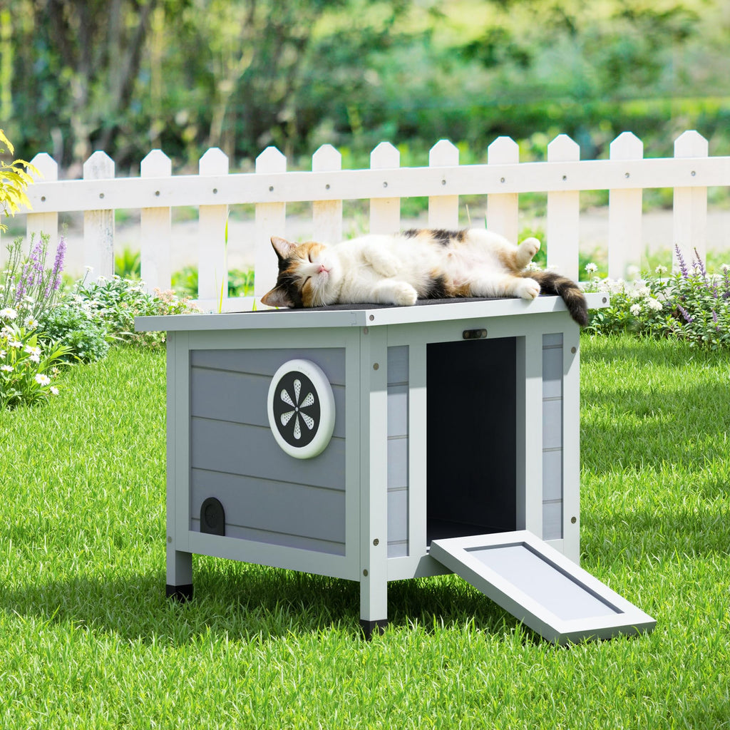Gray Rabbit Hutch Small Animal Cage I936012