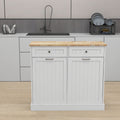 White 2 Drawer Tilt Out Trash Cabinet Q655