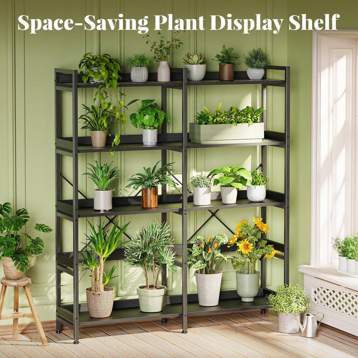 5 Tier Bookshelf with 10 Open Shelves A642546