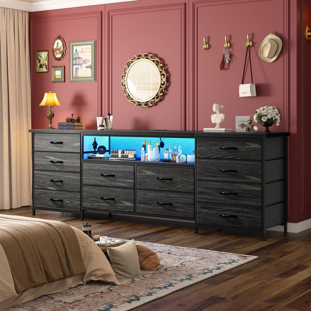 63" Dresser with 12 Fabric Drawers G18473
