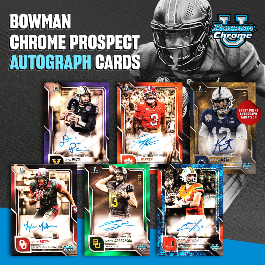 2025 Bowman University Chrome NCAA Football Value Box J807