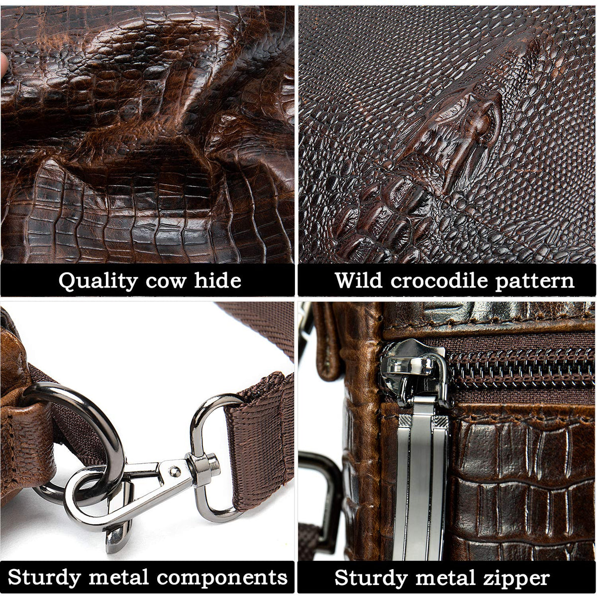 Leather Messenger Bag Shoulder Crossbody Bag R3654